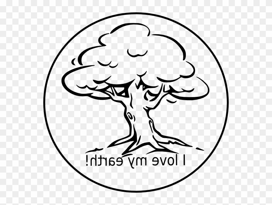 Clipart Of Saves, Circle Tree And Earth Tree - Png Download