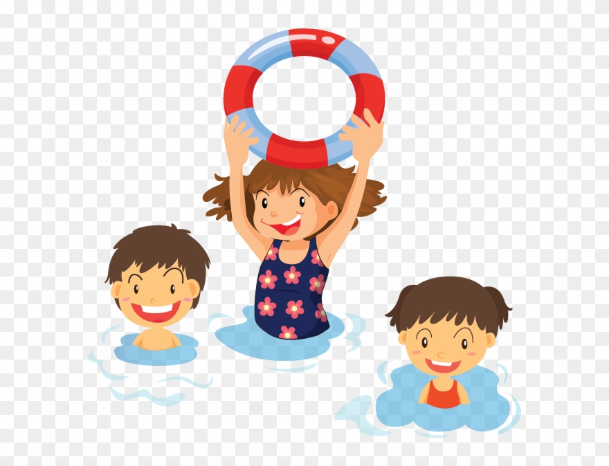 Family Clipart Swim - Png Download