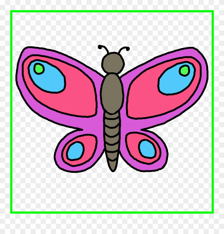 Shocking How To Draw A Butterfly Clip Art For Sunflower - Png Download
