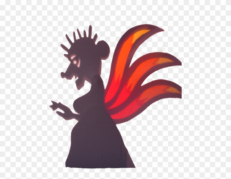 Witch And Flames Small Clipart