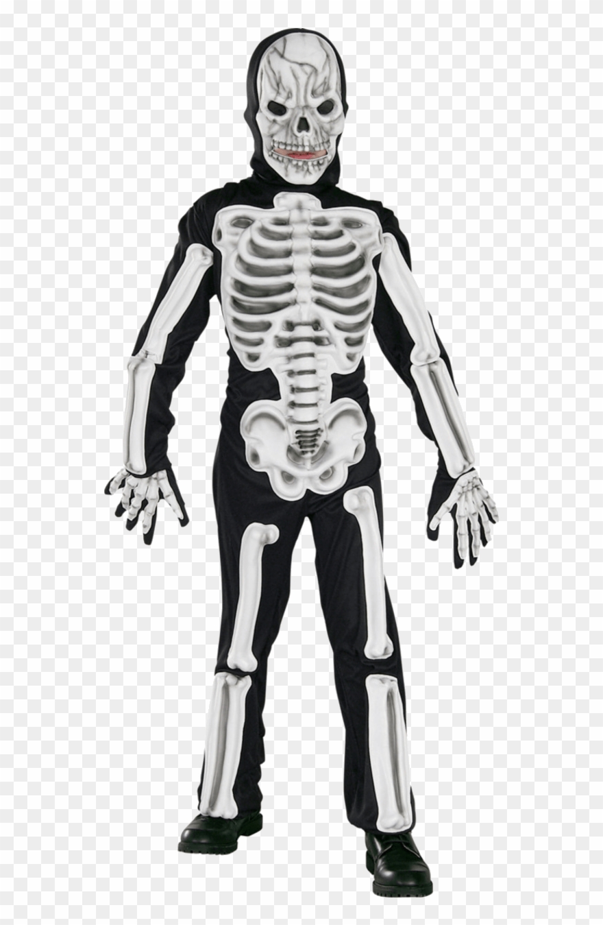 Child Eva Skeleton Costume Clipart