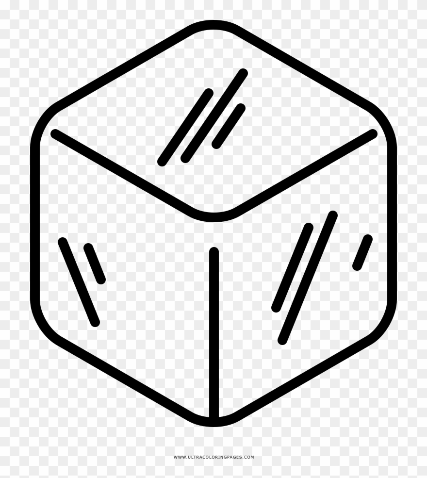 Ice Cube Coloring Page Clipart