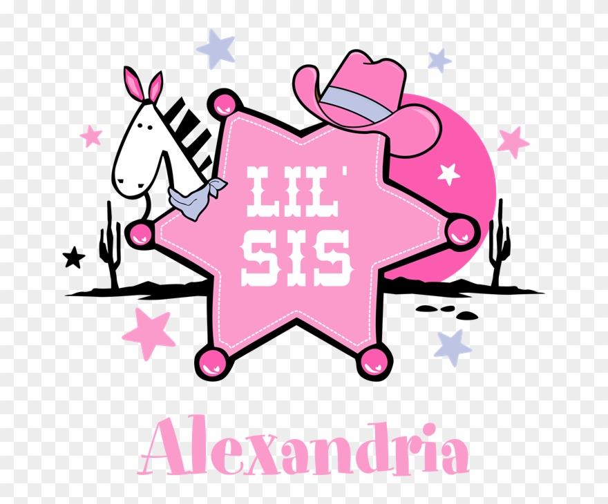 Cowgirl Little Sister Mousepad Clipart