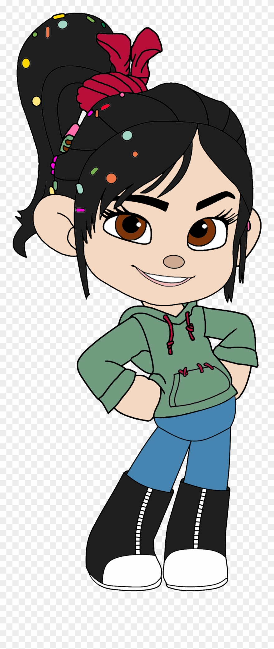 Vanellope In Jeans And Sneakers Clipart