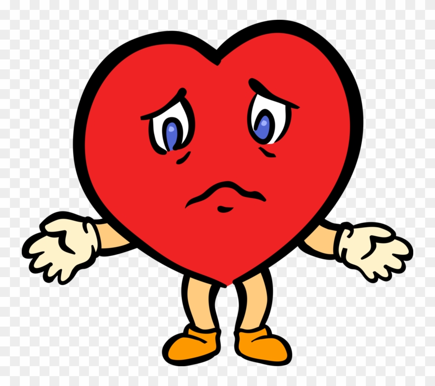 Vector Illustration Of Heartbroken And Forlorn Valentine's Clipart