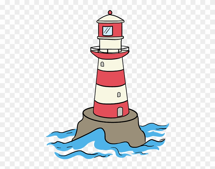 Drawing Lighthouses Black And White Clipart