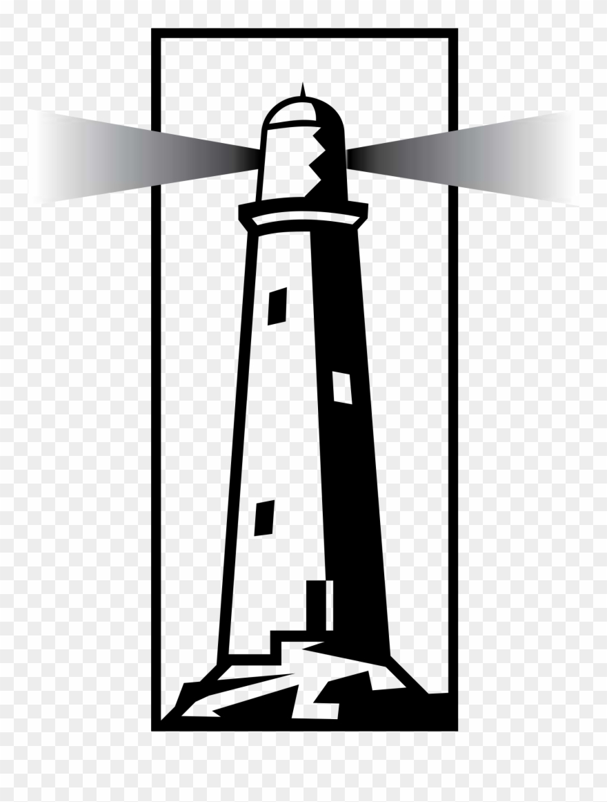 Vector Lighthouse Black And White Clipart