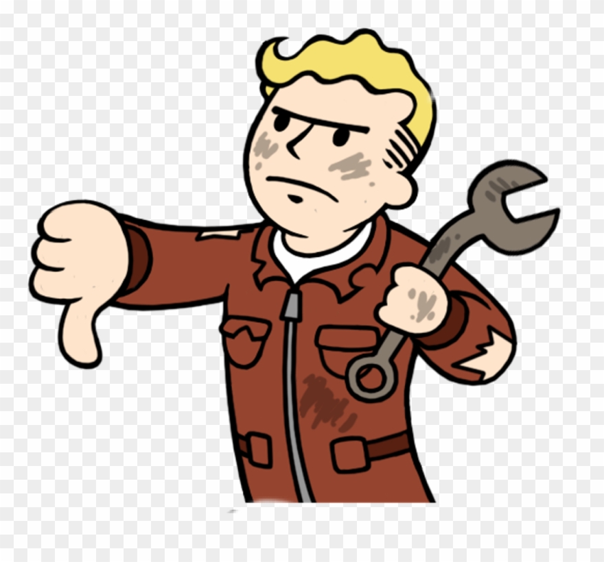 Disgusting Fallout Vault-boy Dislike Angry Clipart
