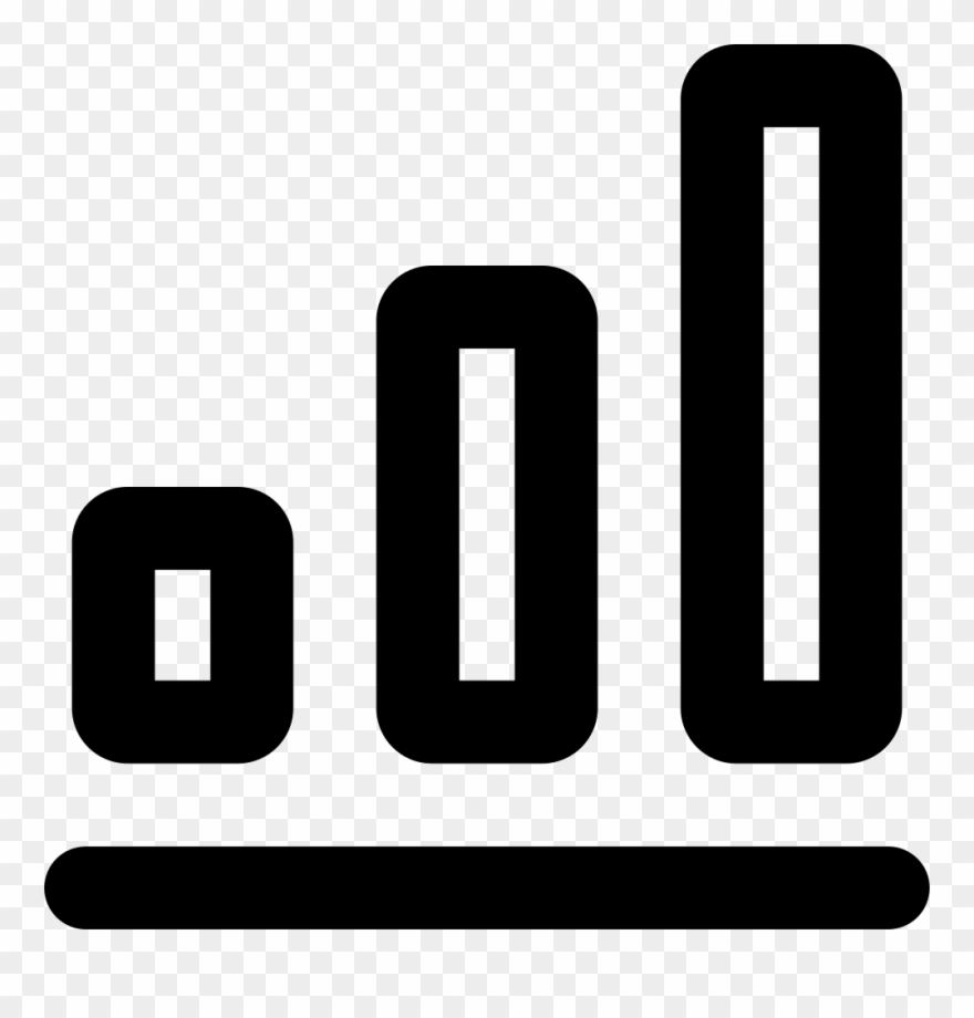 Three Ascending Graphic Of Gross Bars Outline Interface Clipart