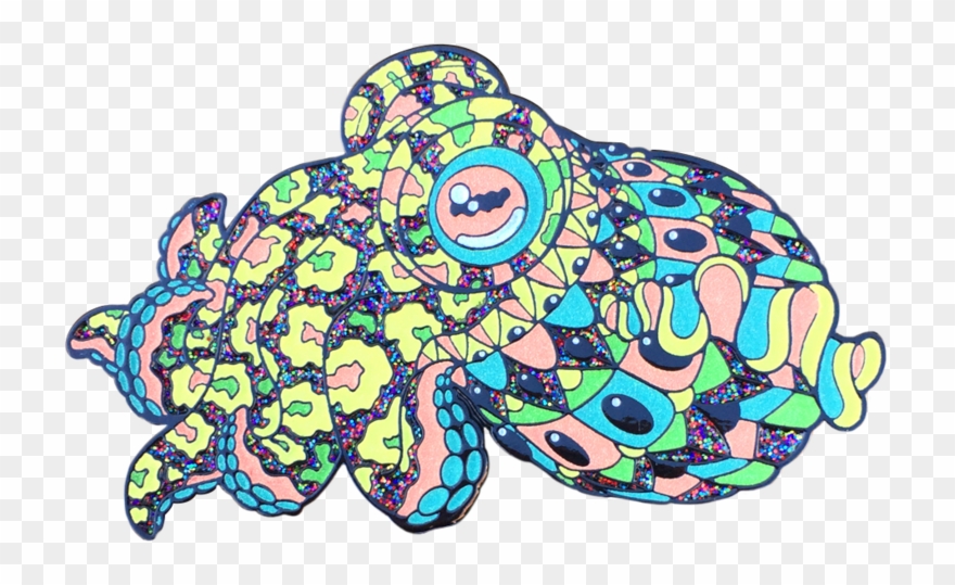 Cactus Cuddlefish Pin Clipart