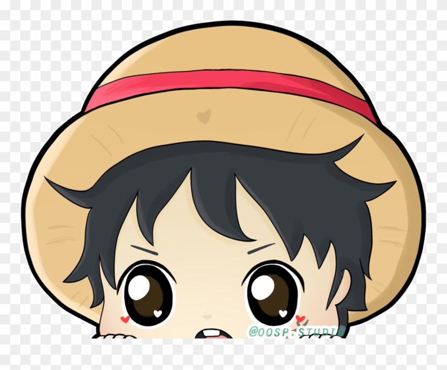 Luffy One Piece Peeking Decal Clipart (#2842717) - PinClipart