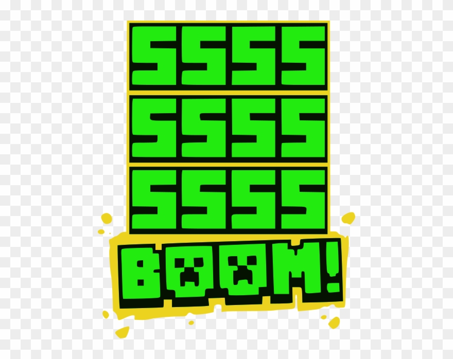 Minecraft Creeper Ssssss Boom Clipart