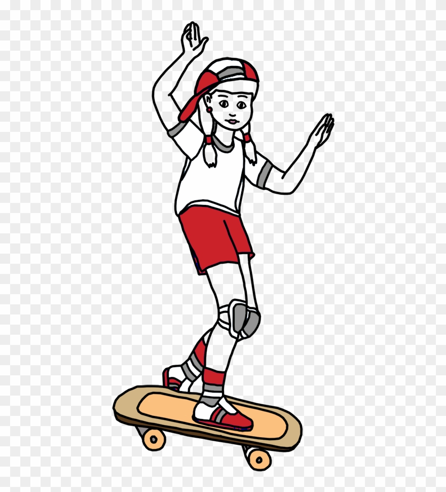 Skateboard Girl Personalized Christmas Ornament Mandys Clipart