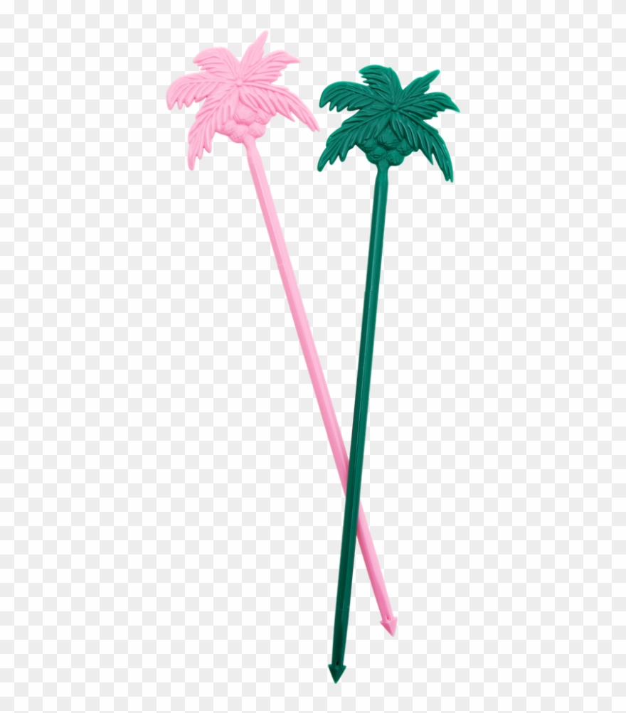 12 Palm Tree Cocktail Stirrers Or Party Picks Rice Clipart