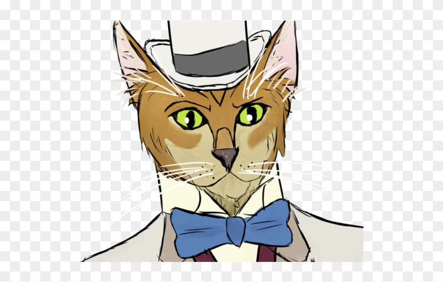Tie Clipart Cat In Hat - Png Download