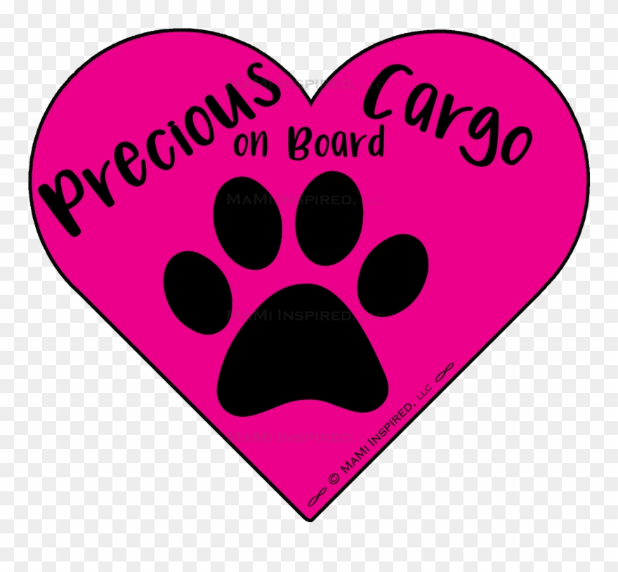 Precious Cargo On Board Dog On Board Paw Print Puppy Clipart