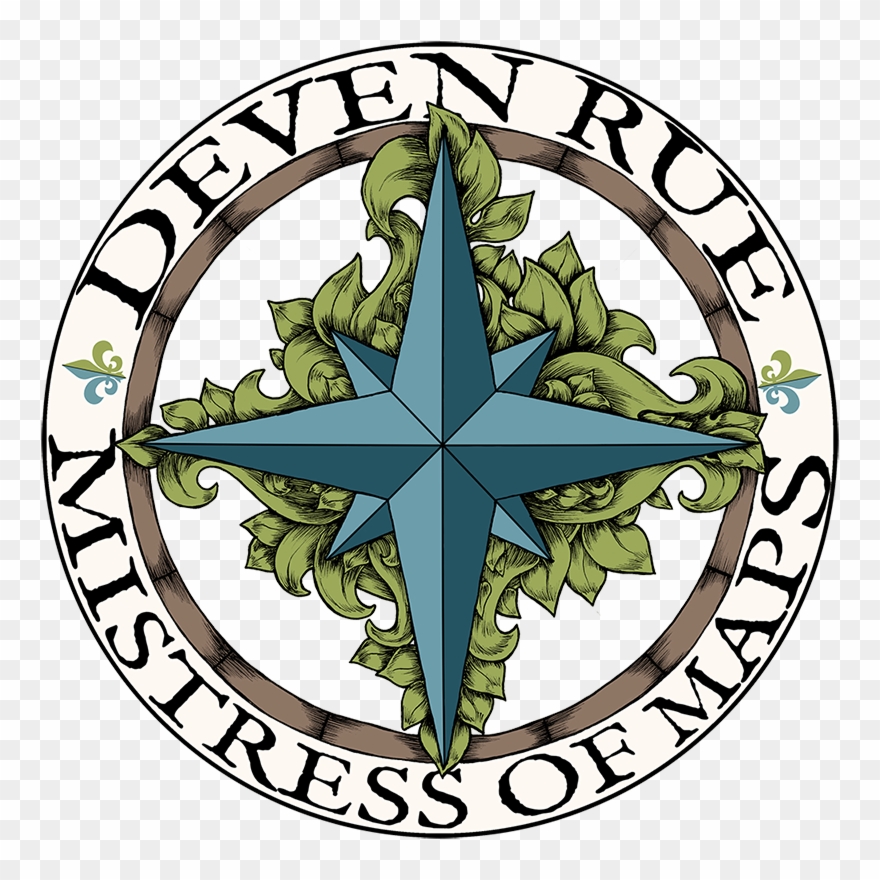 Deven Rue Mistress Of Maps Compass Rose Logo Clipart