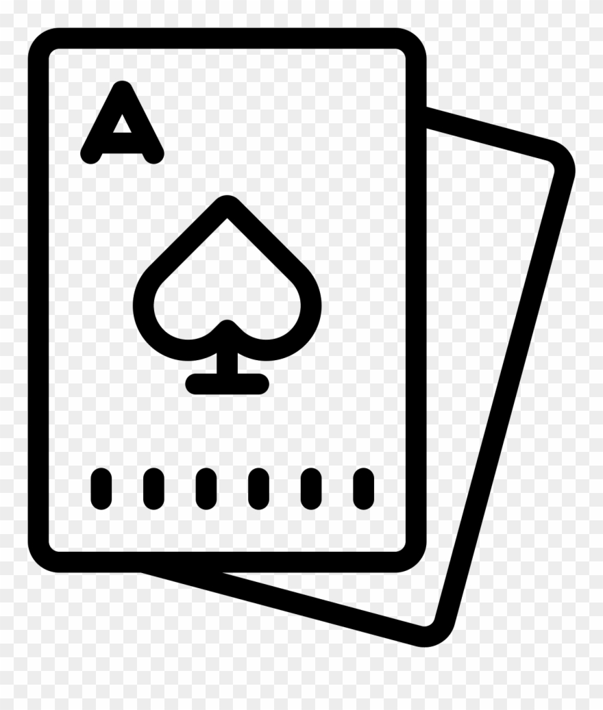 This Icon Depicts Two Playing Cards, One On Top Of Clipart