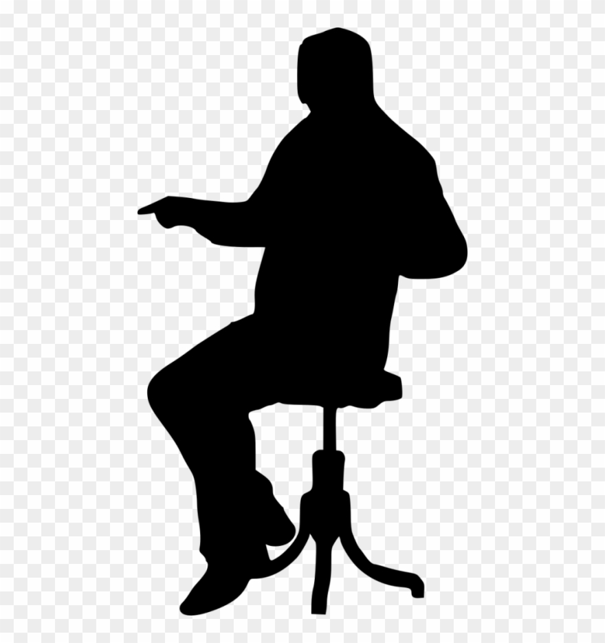 Free Png Sitting In Chair Silhouette Png Clipart