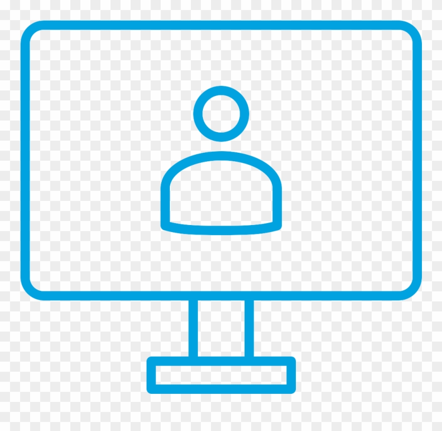 Person On A Computer Monitor Clipart
