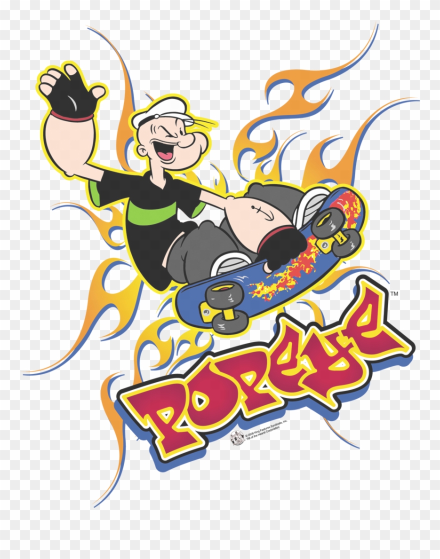 Popeye Get Air Men's Ringer T-shirt Clipart