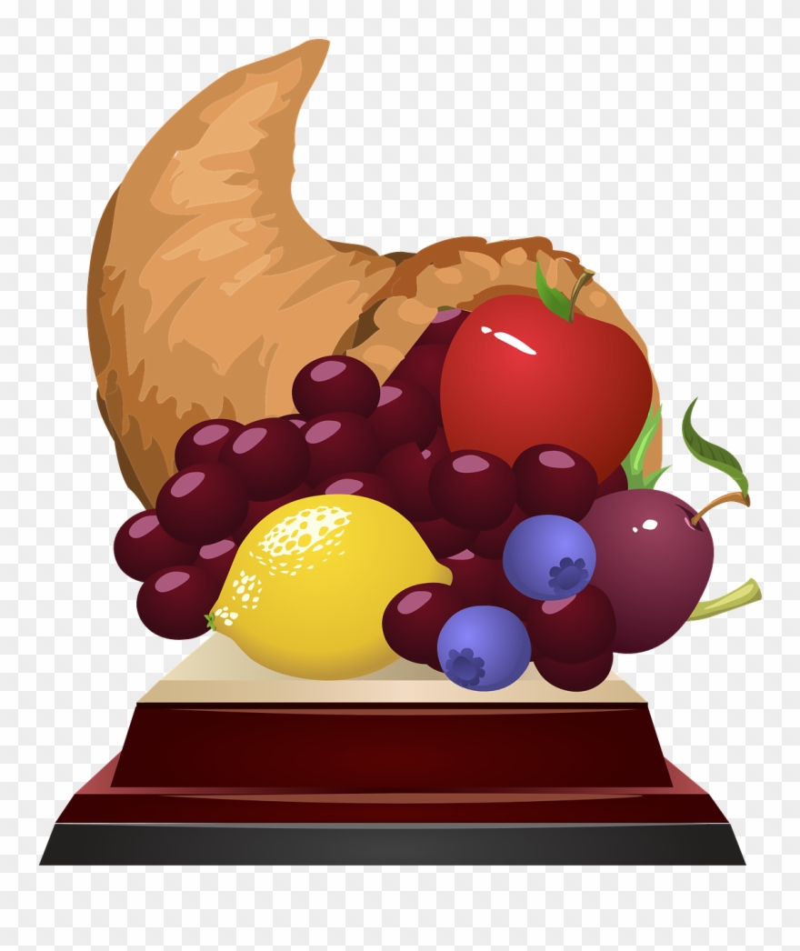 Horn Of Plenty Fruit Horn Clipart