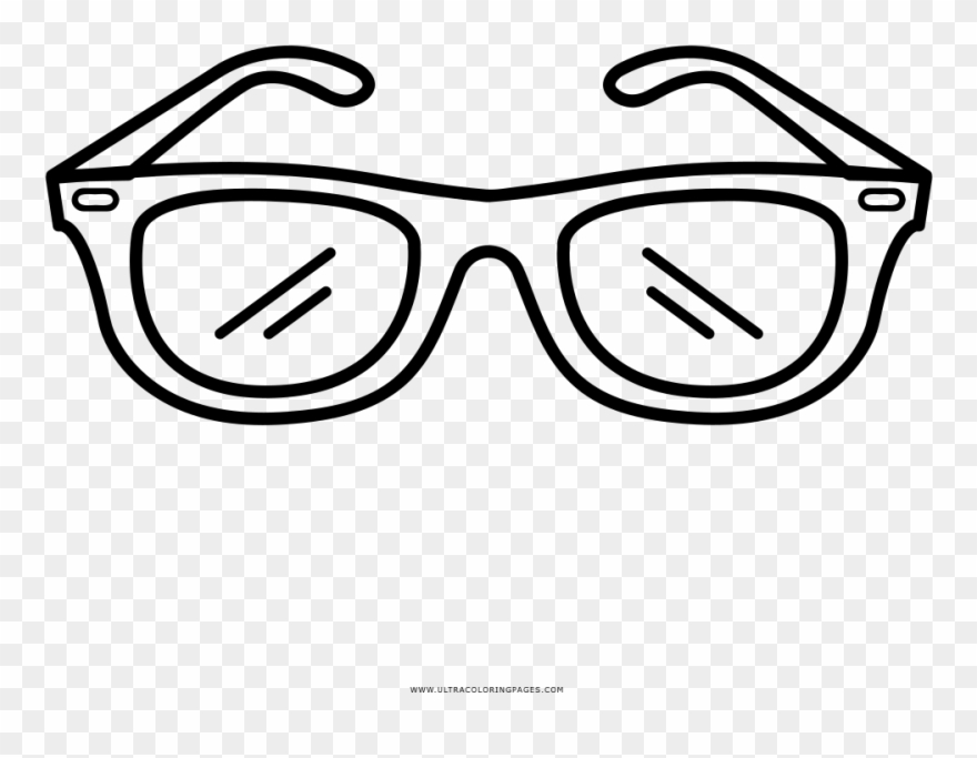 Coloring Goggles Sunglasses Drawing Book Png Download Clipart