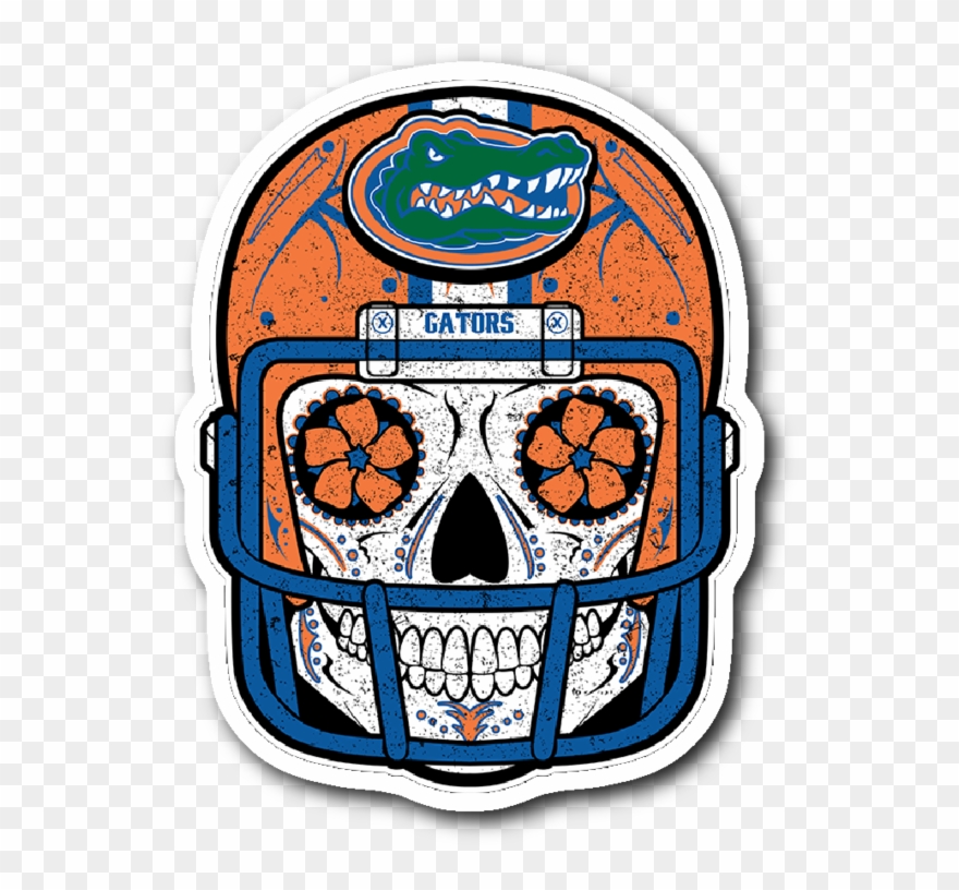 Custom Gators Sugar Skull Stickers Clipart