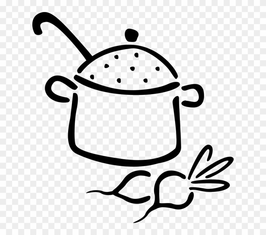 Vector Illustration Of Soup Food Combines Meat, Vegetable Clipart