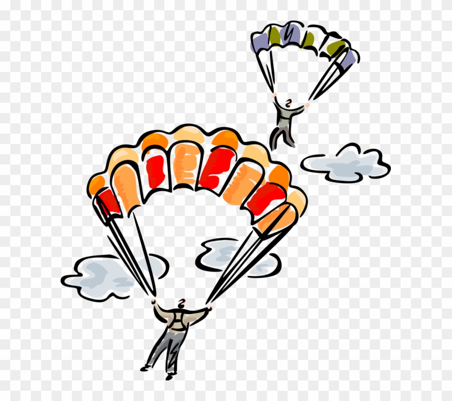 Skydivers Jump From With Clipart
