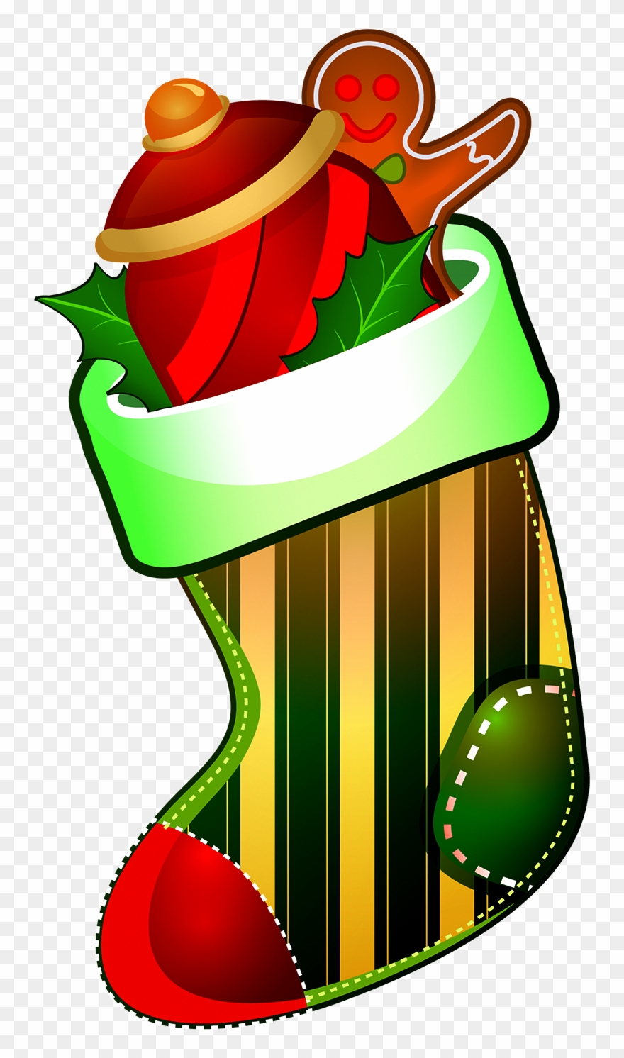 Socks Clipart Santas - Png Download