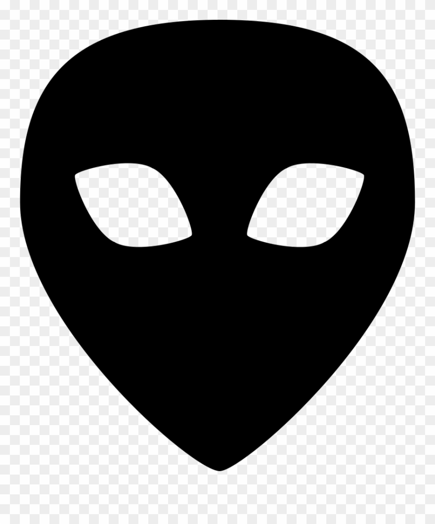 Alien Black Head Shape Comments Clipart