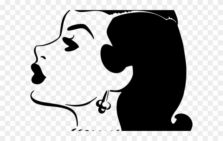 Profile Clipart Lady Head - Png Download