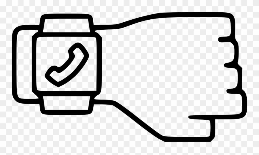 Smartwatch Screen Interface Call Hand Ringing Comments Clipart
