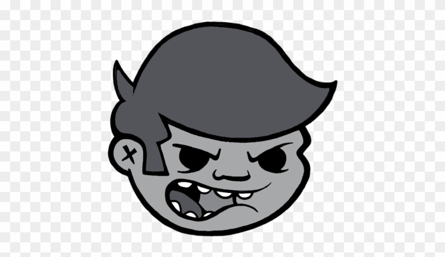 Angry Lad Pin Clipart