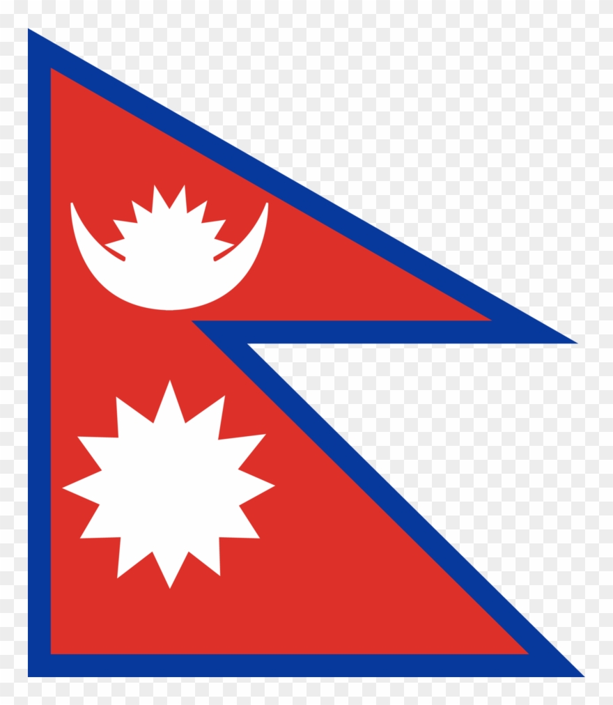 Nepal Flag W Transparent Bkg For Charity Art Use By Clipart