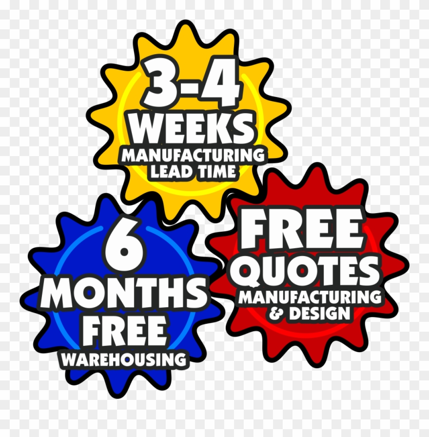 3-4 Weeks Lead Time For Game Manufacturing, 6 Months Clipart