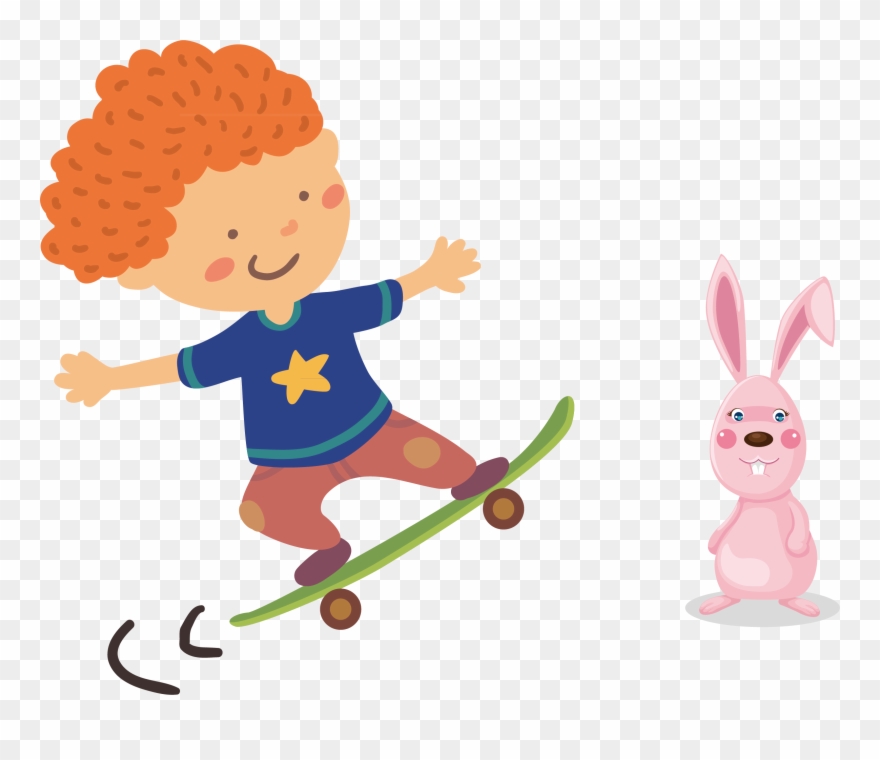 Cartoon Skateboard Test Of English As A Foreign Language Clipart
