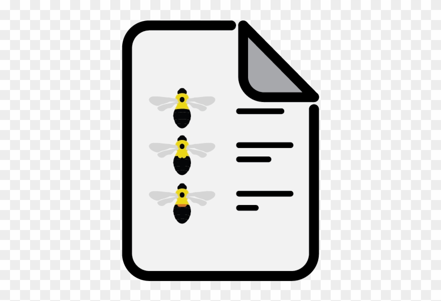 Icon Of Bumble Bee Guide On Paper Clipart