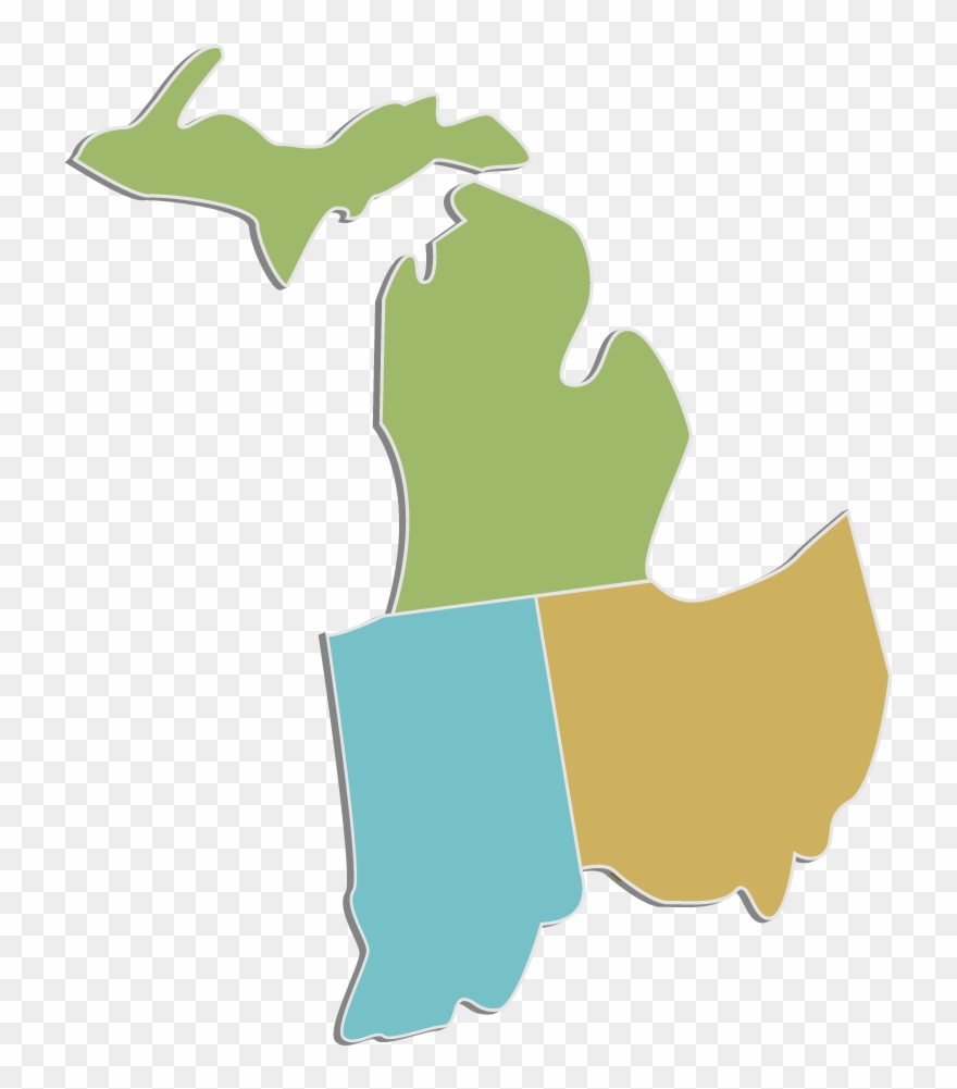 Michigan Indiana Ohiob Clipart