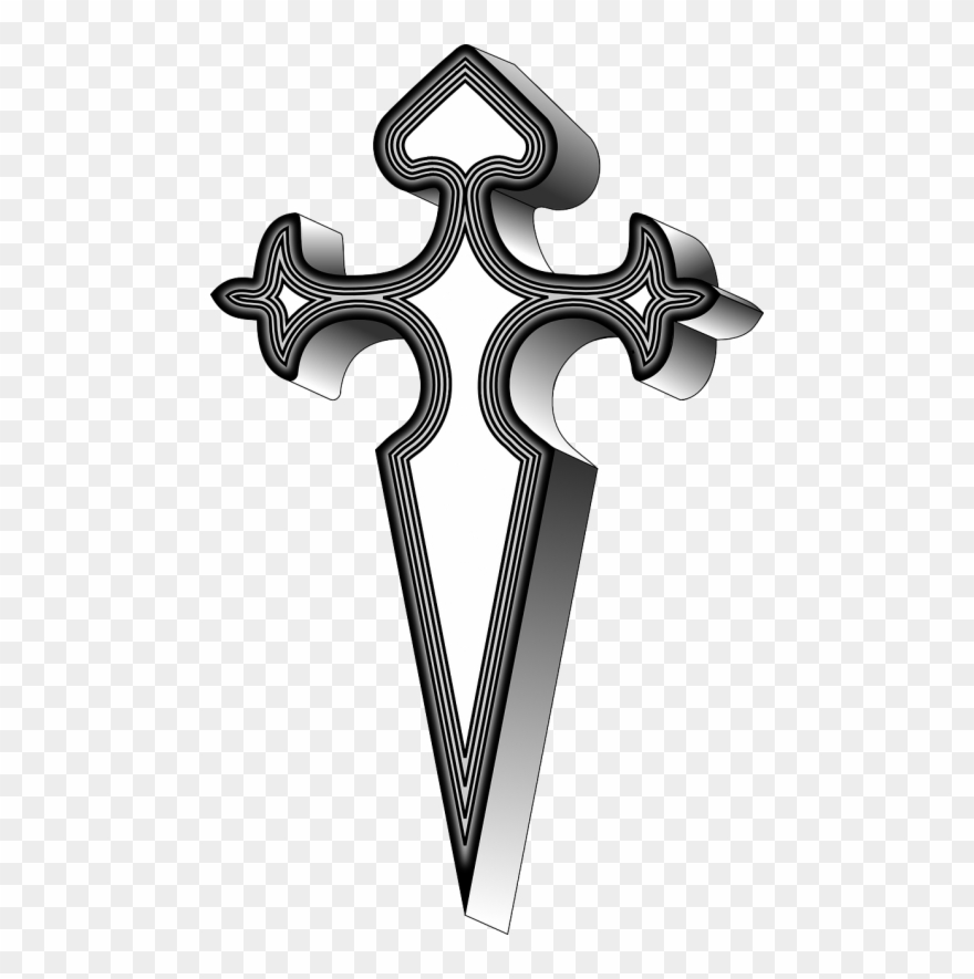 Of Saint James,santiago Cross,cruz Espada Clipart