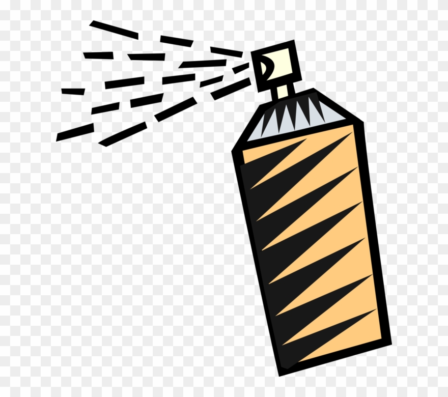 Vector Illustration Of Bottle Of Hair Spray Clipart