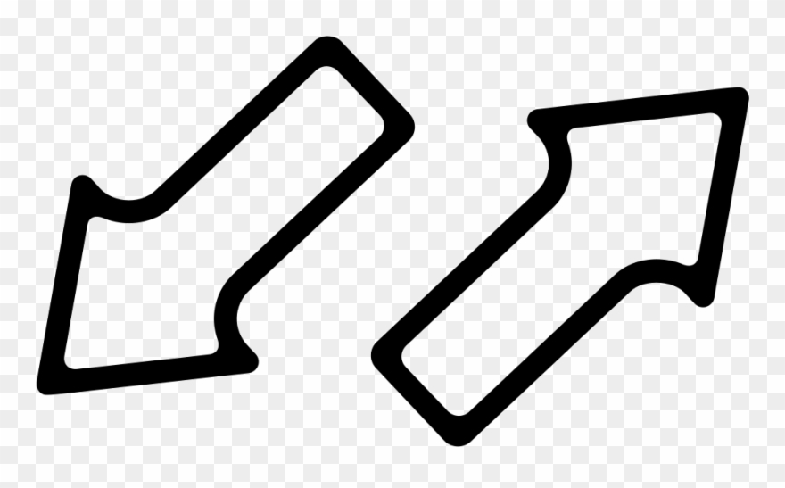 Arrows Couple Pointing Opposite Directions Comments Clipart