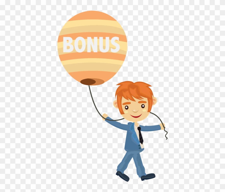 Cartoon Image Showing Bonus Balloon Clipart