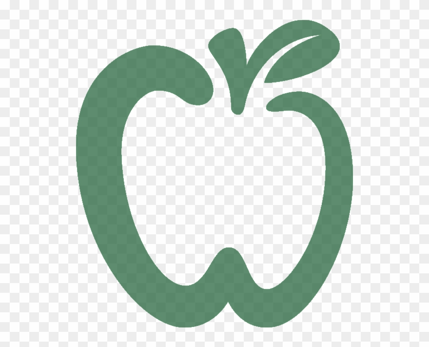 Dark Green Apple Overlay Logo Clipart