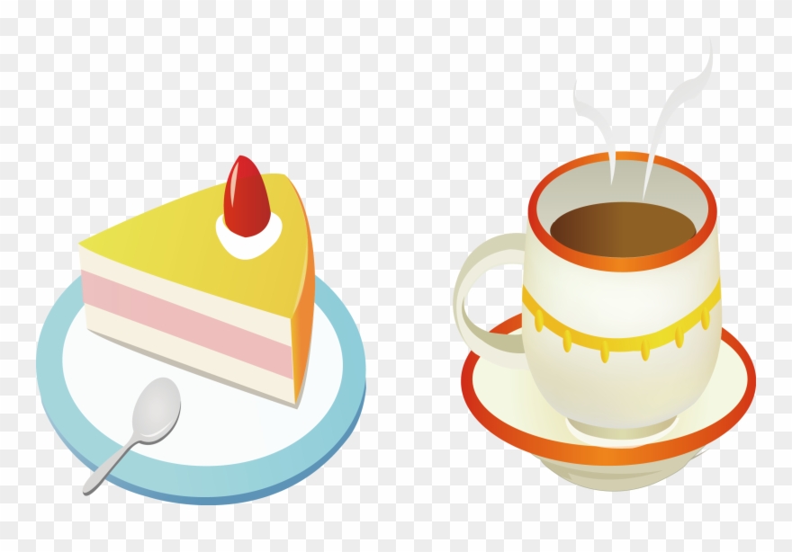 Teacup Clipart Coffee Cake - Png Download
