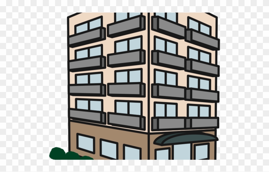 Apartment Complex Clipart Business Building - Png Download