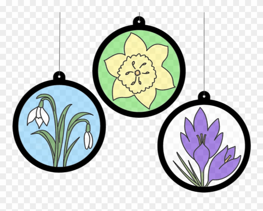 Spring Flowers Light Catchers Clipart