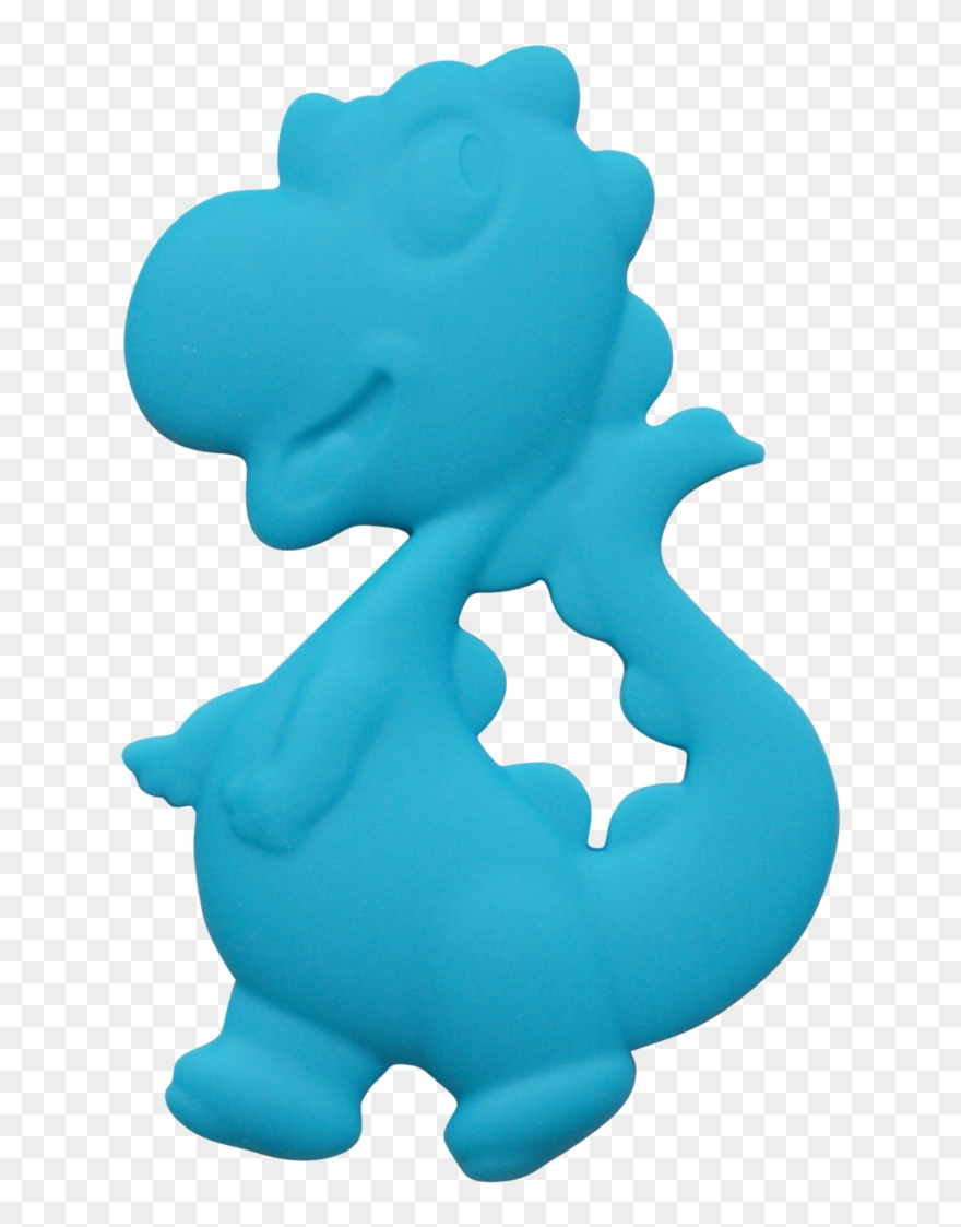 Dinosaur Teether In Blue Clipart