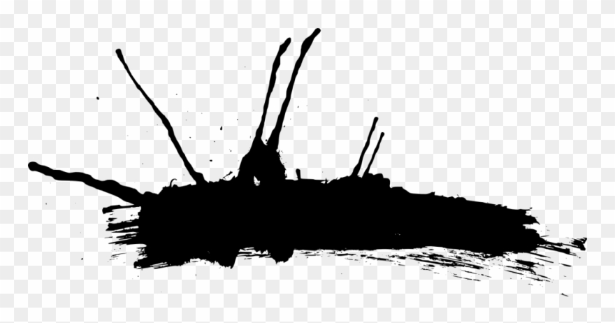 9 Grunge Banner Brush Stroke Splatter Clipart
